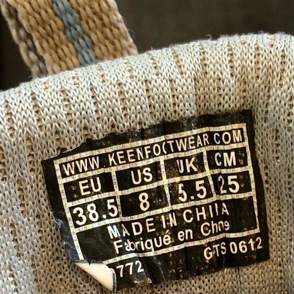 Keen hiking shoes low top tan grey lace up bump toe size 8 - Picture 7 of 9